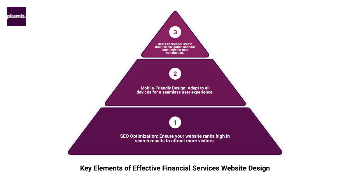 Key Elements of Effective Financial Services Website Design Infographic - financial services website design infographic 3_stage_pyramid