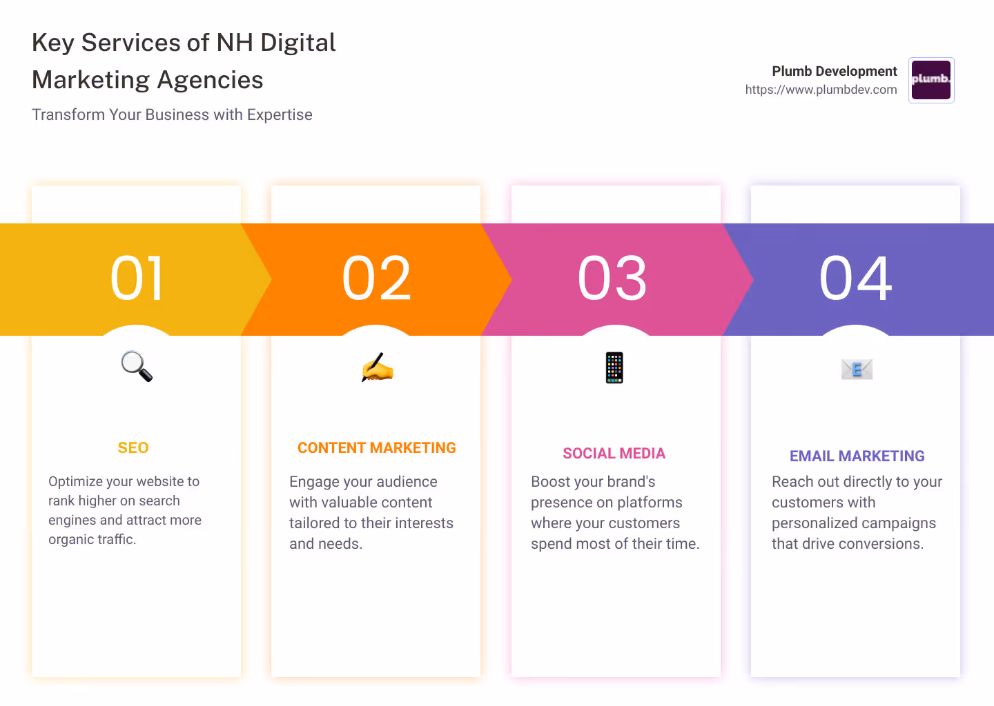NH Digital Marketing Agencies Infographic - nh digital marketing agency infographic pillar-4-steps
