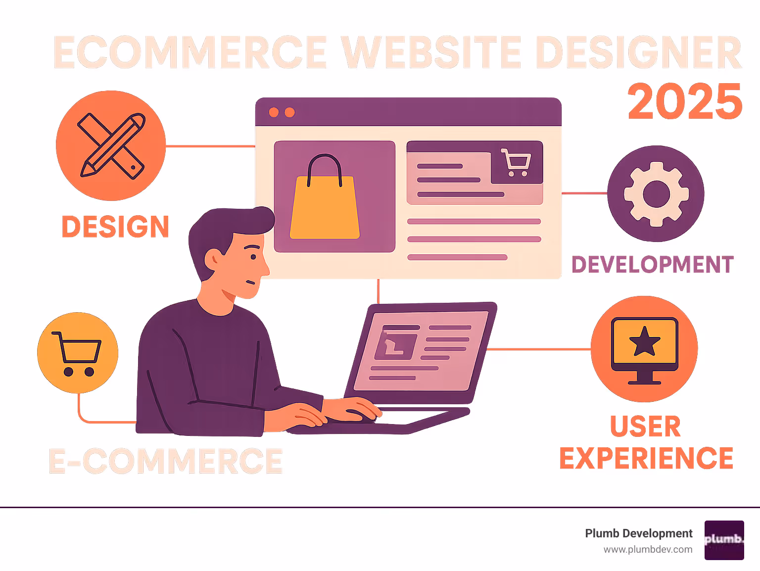Infographic showing the 50-millisecond decision process visitors make when landing on an ecommerce website, including visual hierarchy, trust signals, mobile optimization, and conversion elements that influence the stay-or-leave decision - ecommerce website designer infographic 