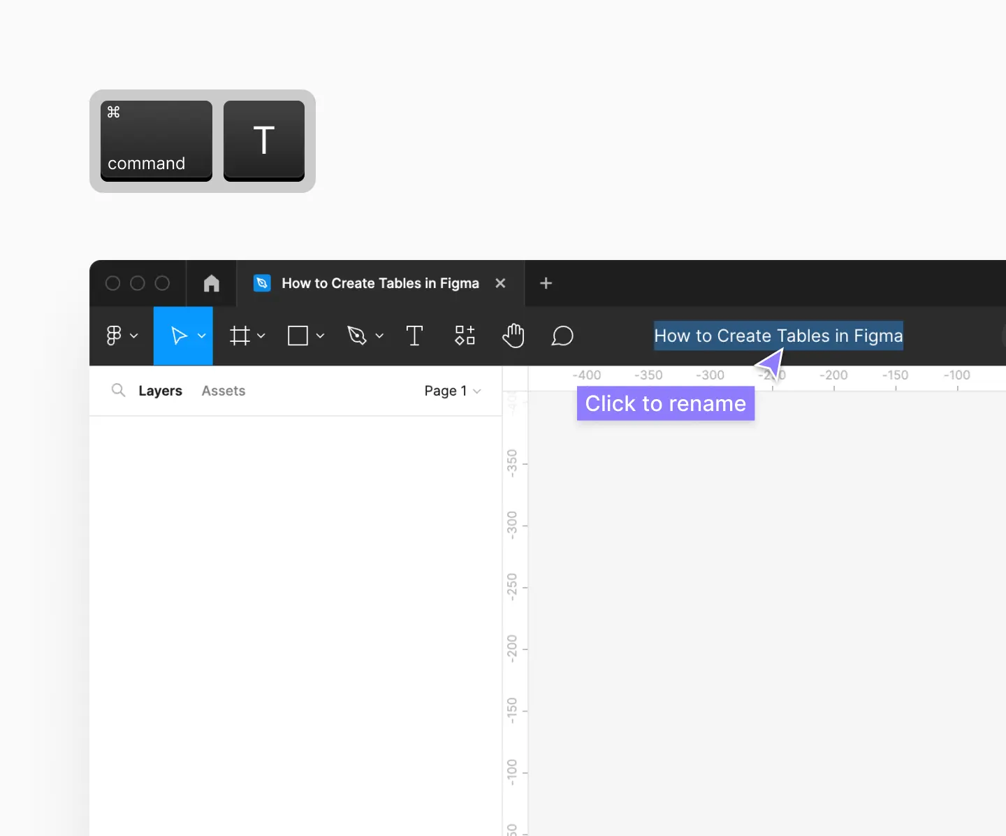 Create a new design file in Figma