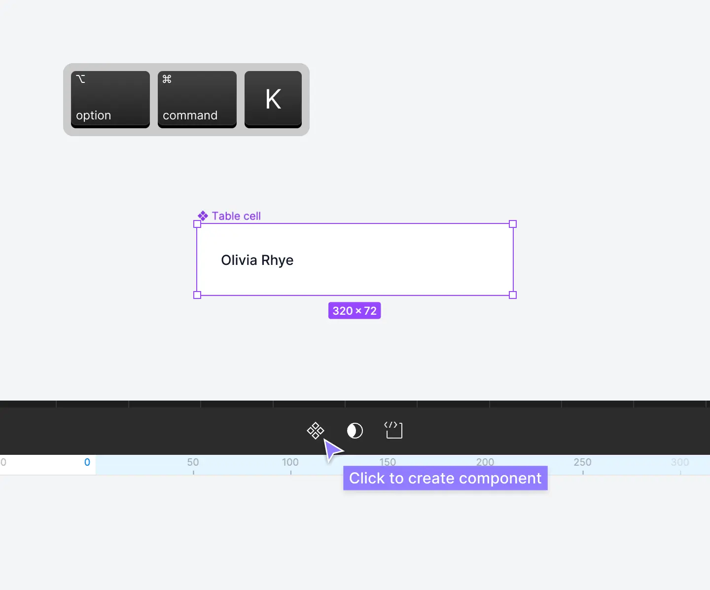 Create a new component in Figma