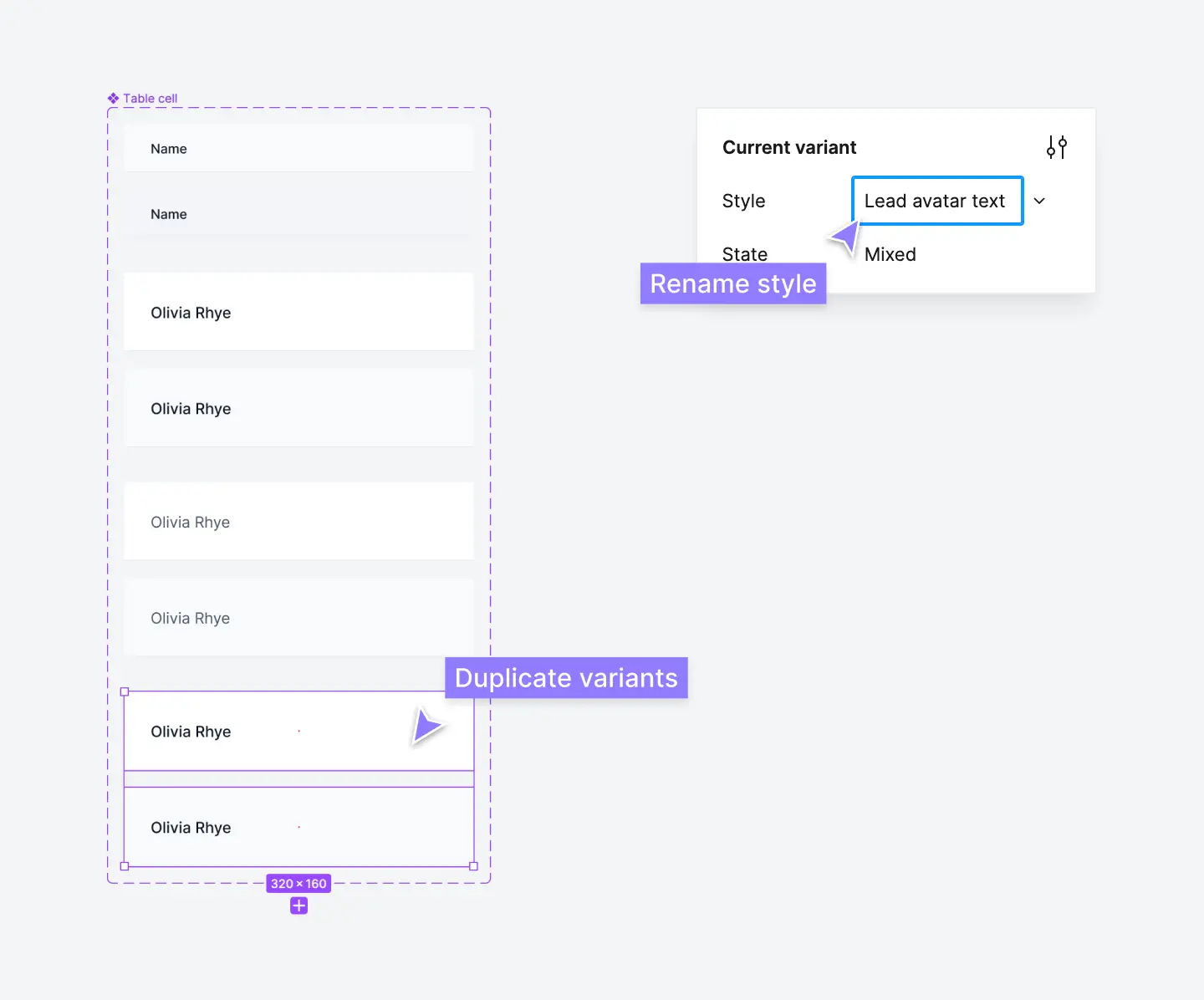 Add new component variant in Figma