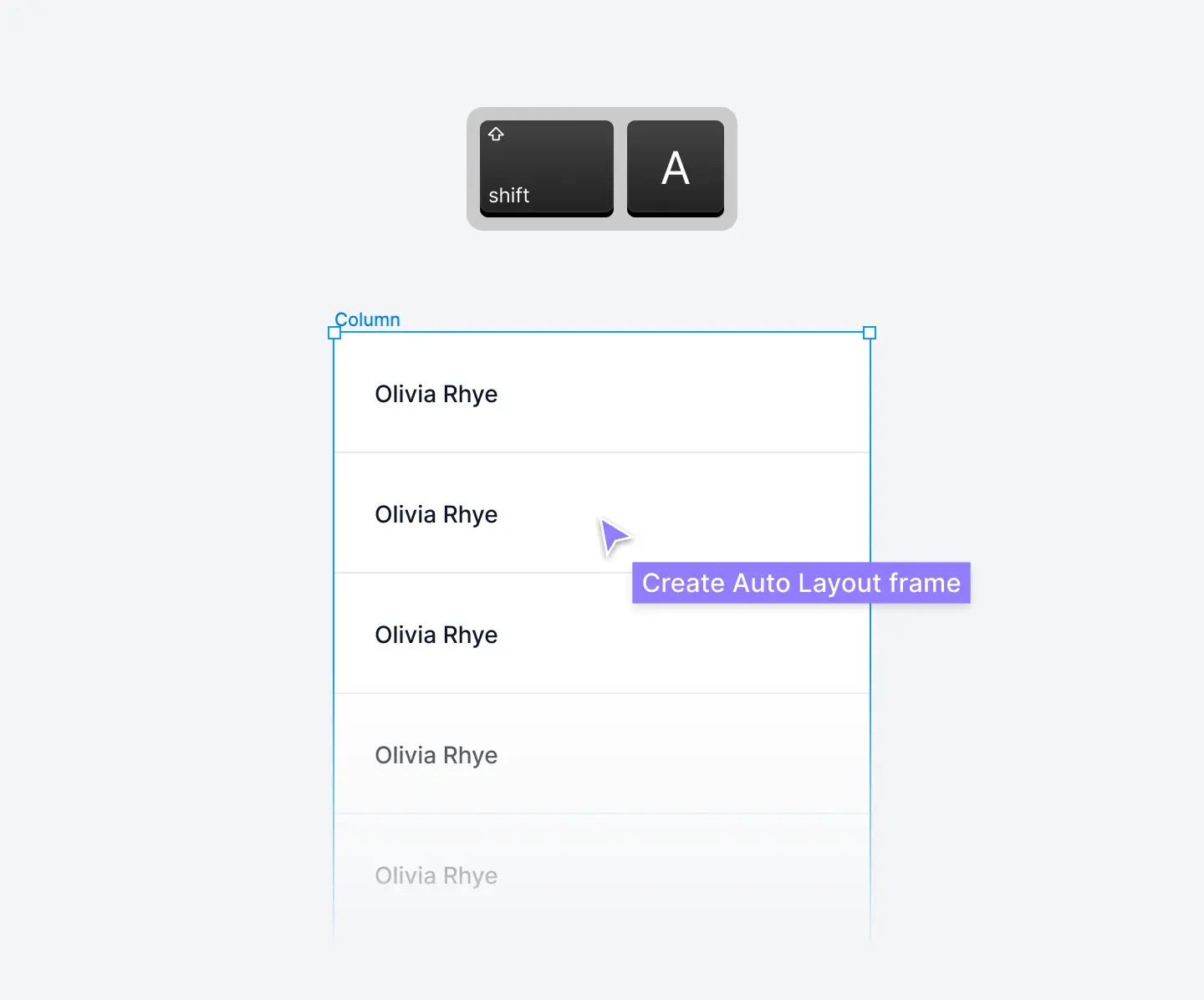 Add Auto Layout to your table column in Figma