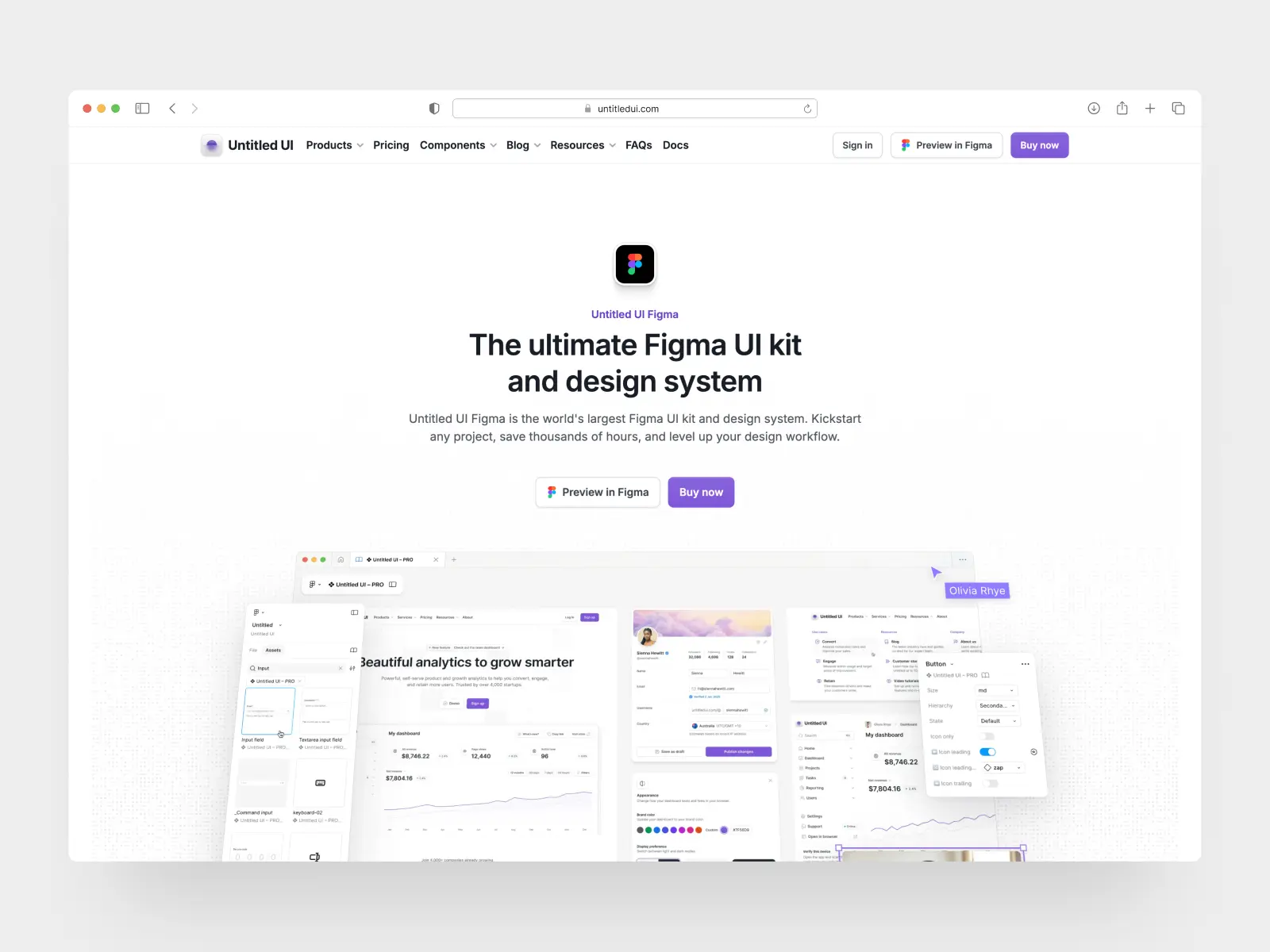 Untitled UI Figma website screenshot