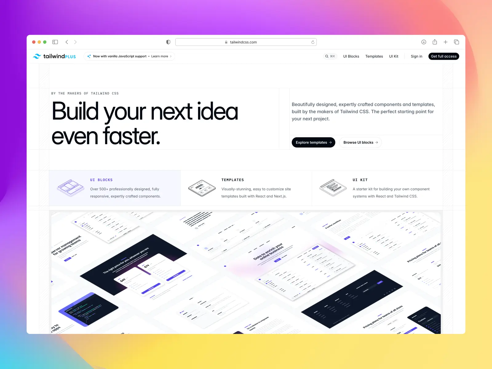 Tailwind Plus website screenshot