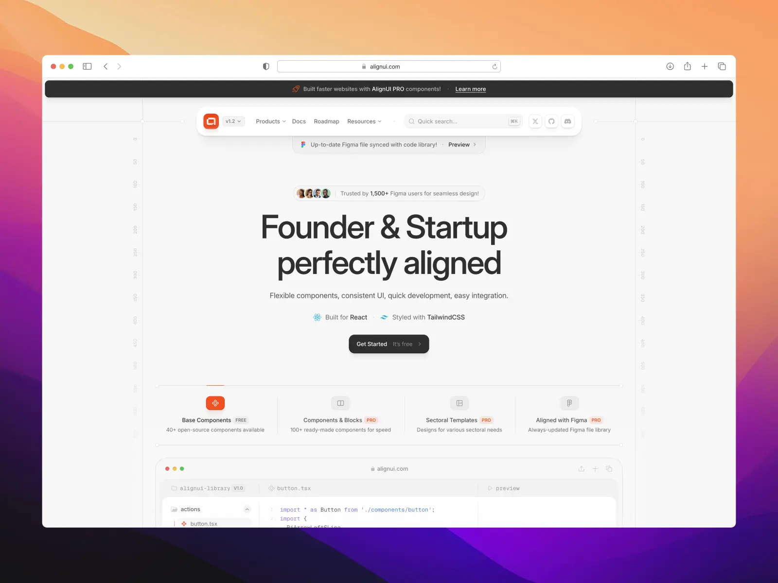 AlignUI website screenshot
