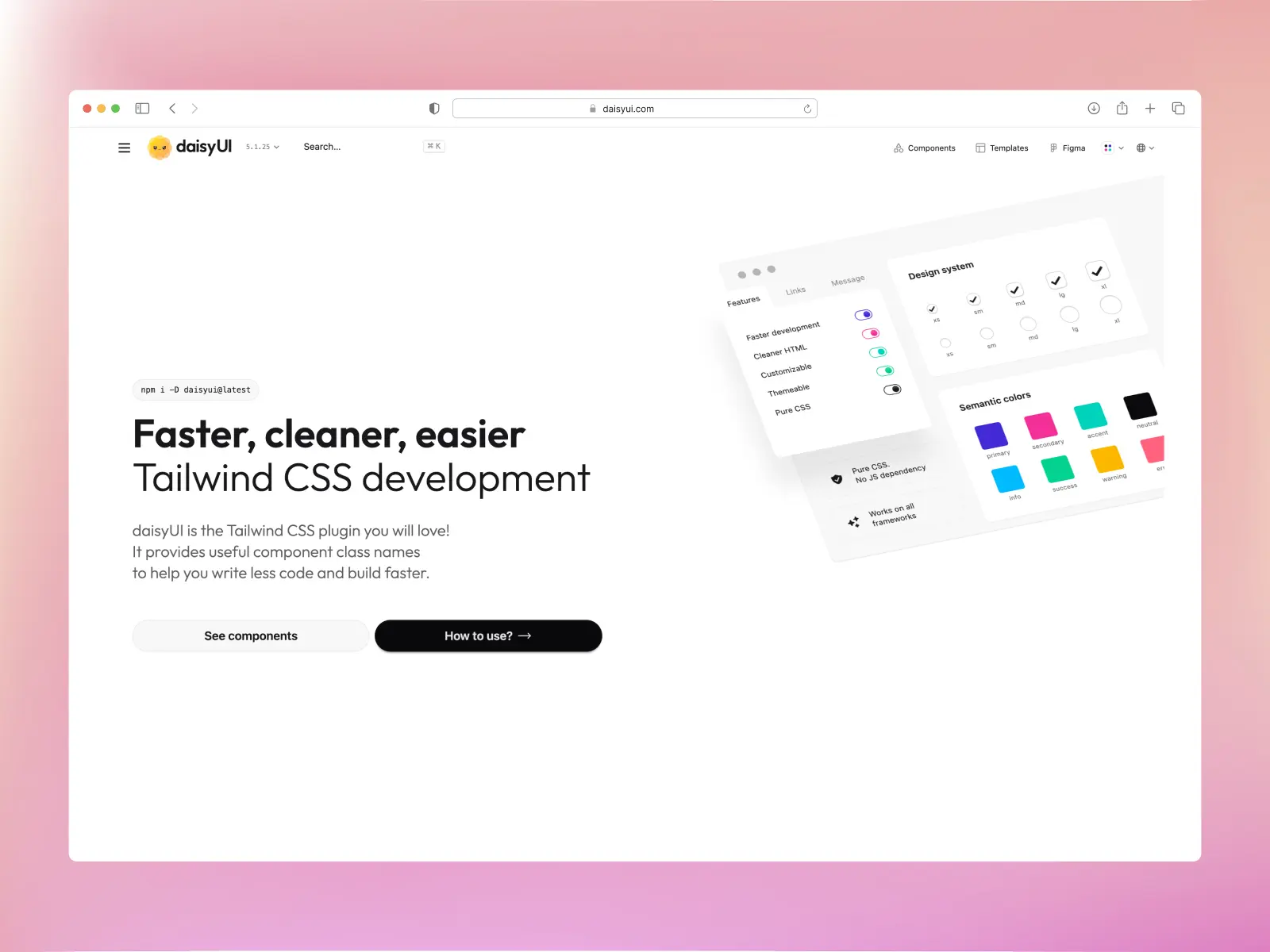 daisyUI website screenshot