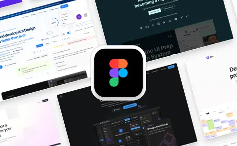 Website screenshots of some popular Figma UI kits