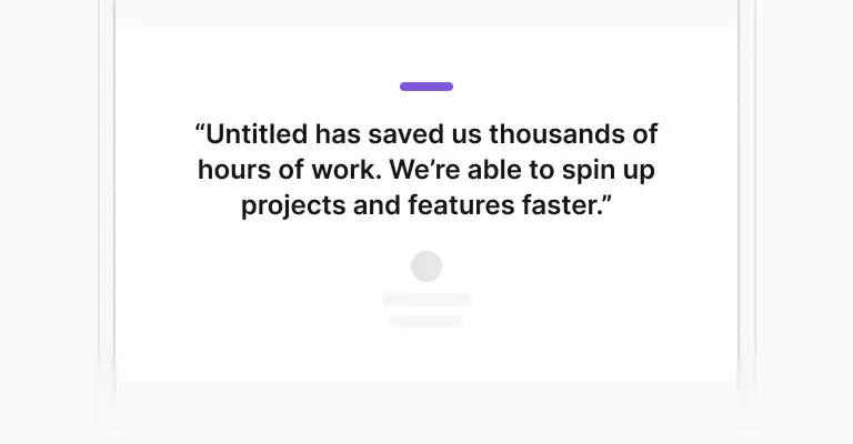 Testimonial sections