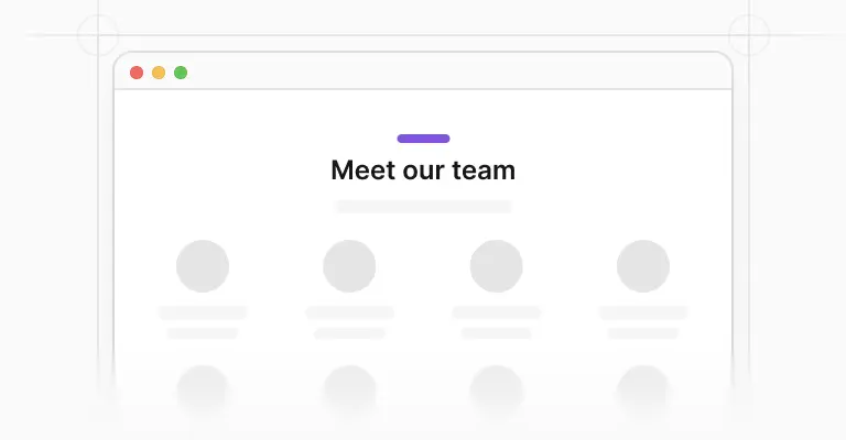 Team page examples