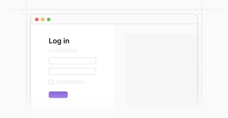 Log in page examples