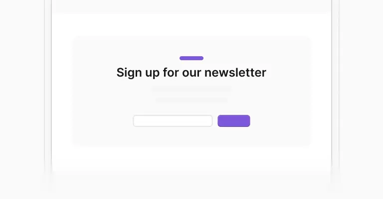 Newsletter CTA sections