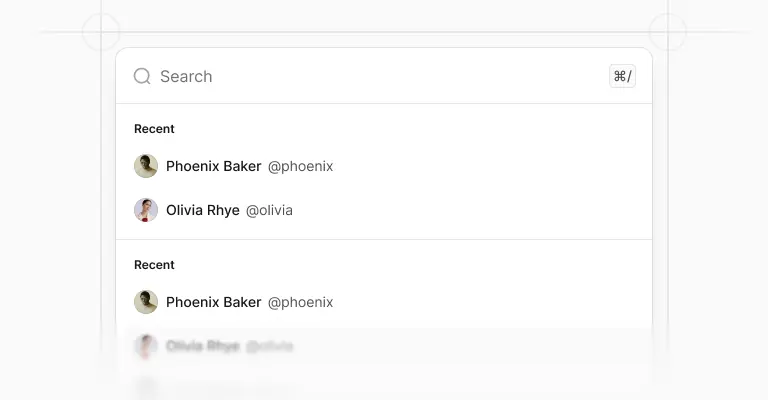 Command menus (⌘+K)