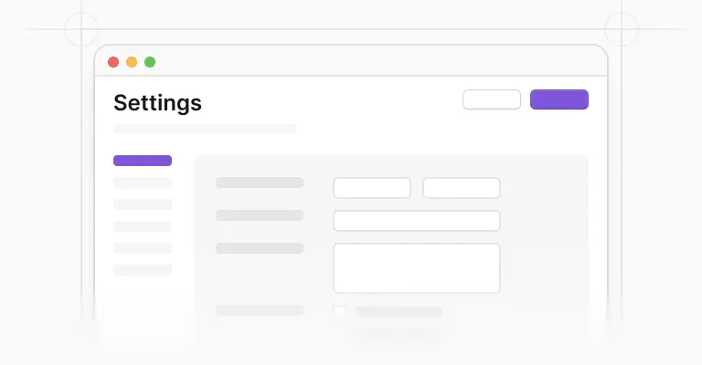 Settings page examples