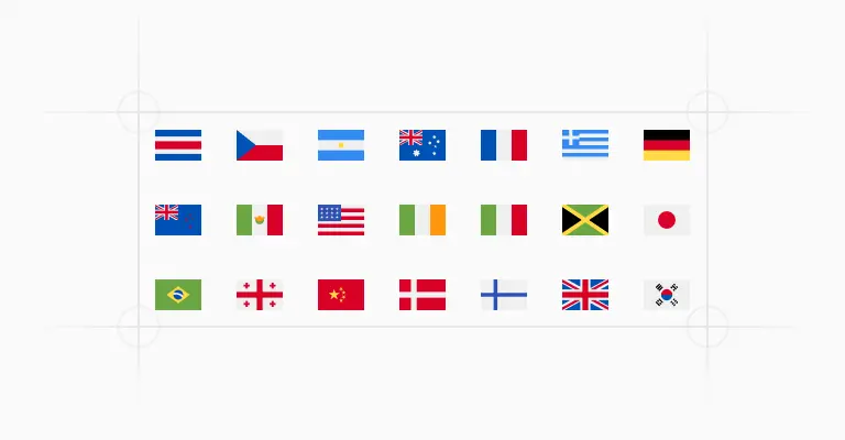 Country flag icons
