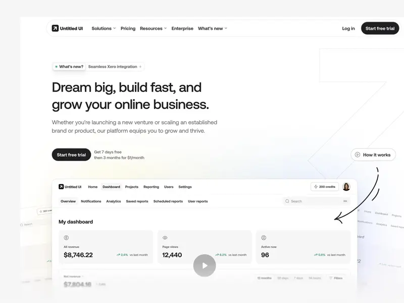 Super simple landing page web design for an online store/eCommerce platform