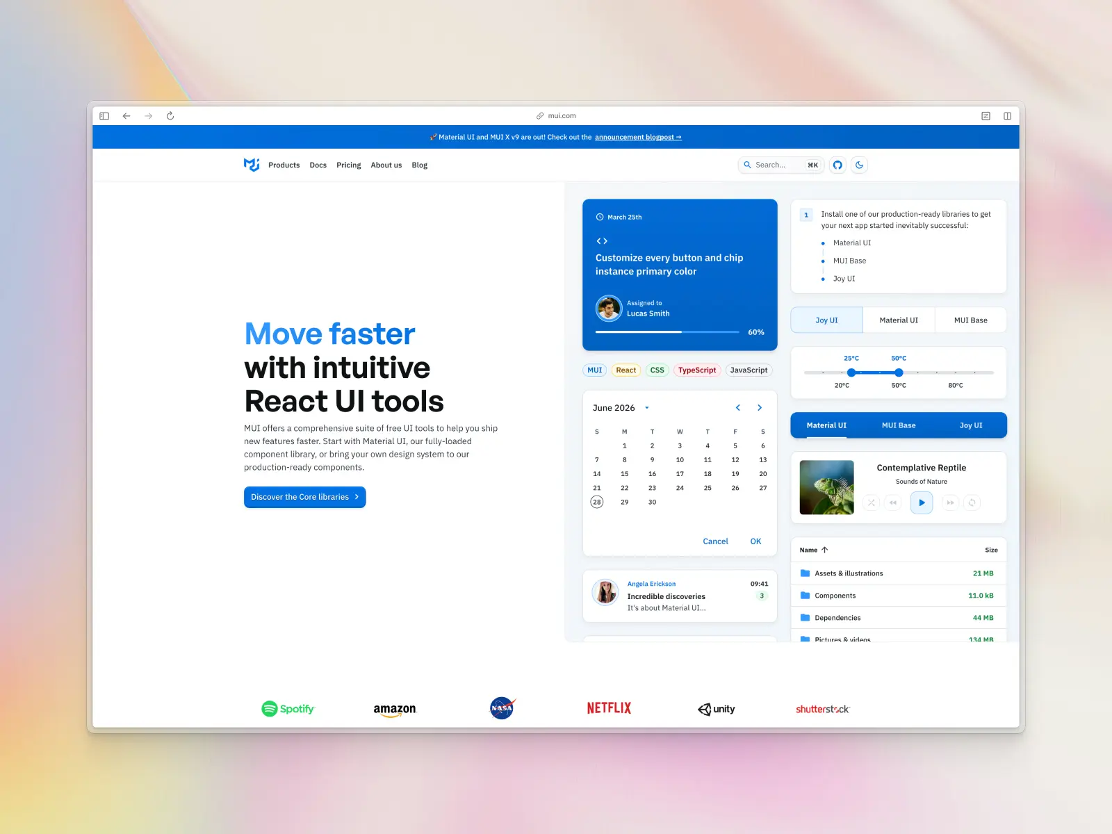 Material UI (MUI) website screenshot