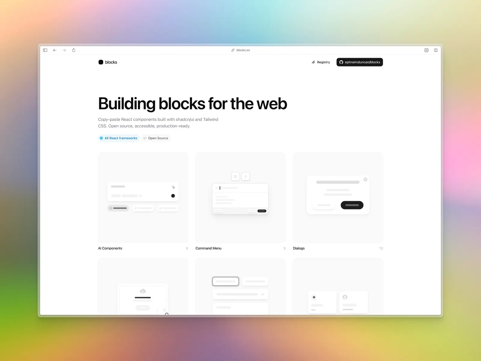 Blocks.so website screenshot