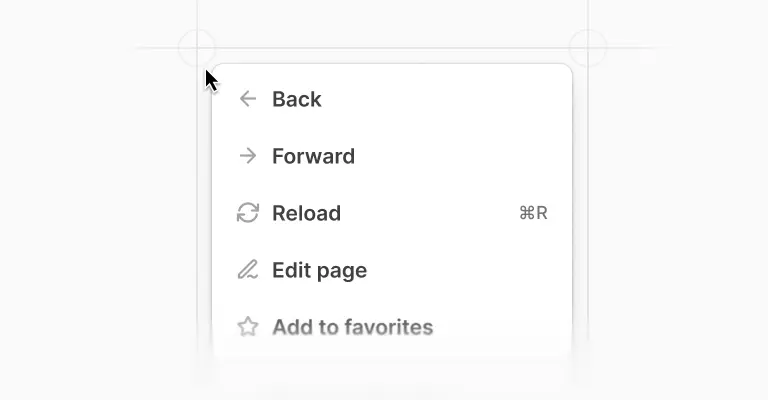Context menus