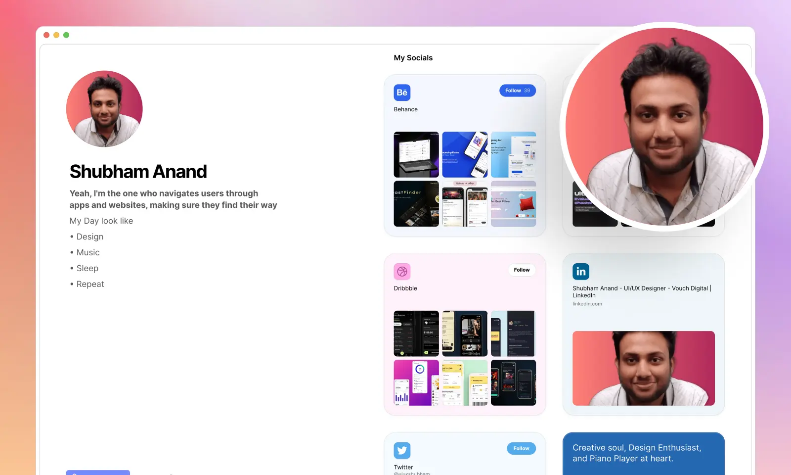 A screenshot of a Shubham Anand's LinkedIn