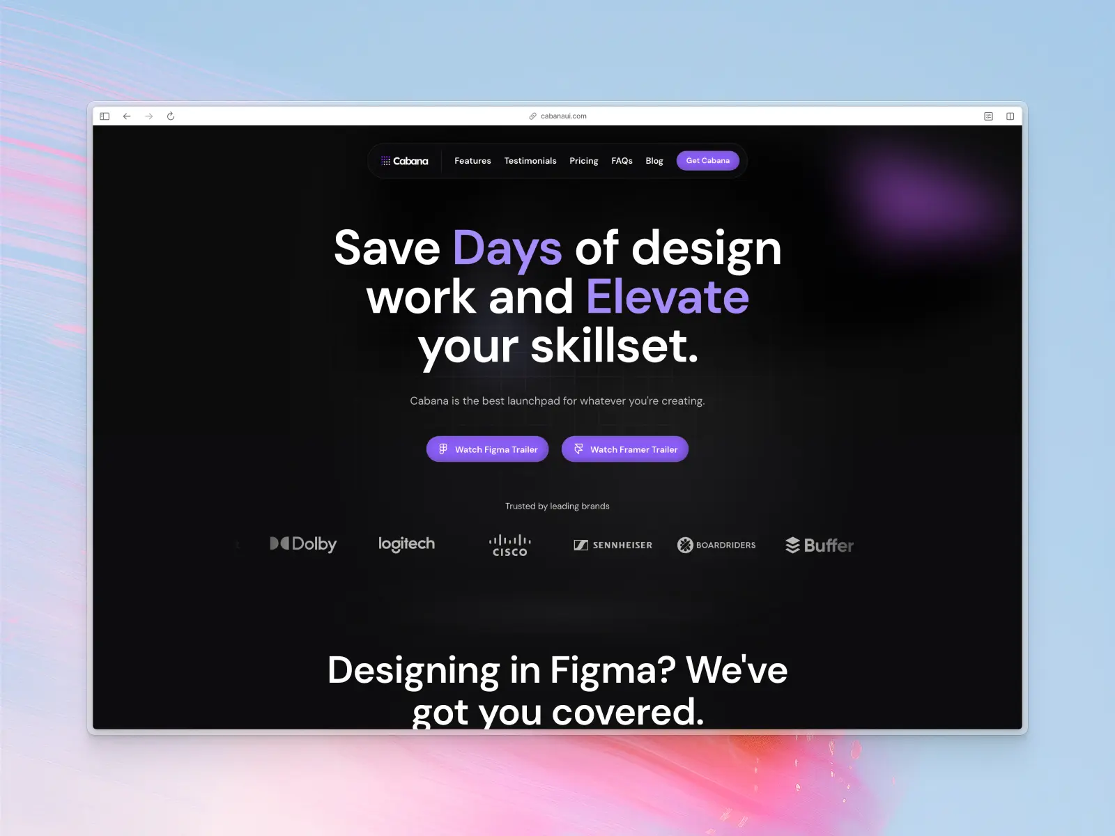 Cabana website screenshot