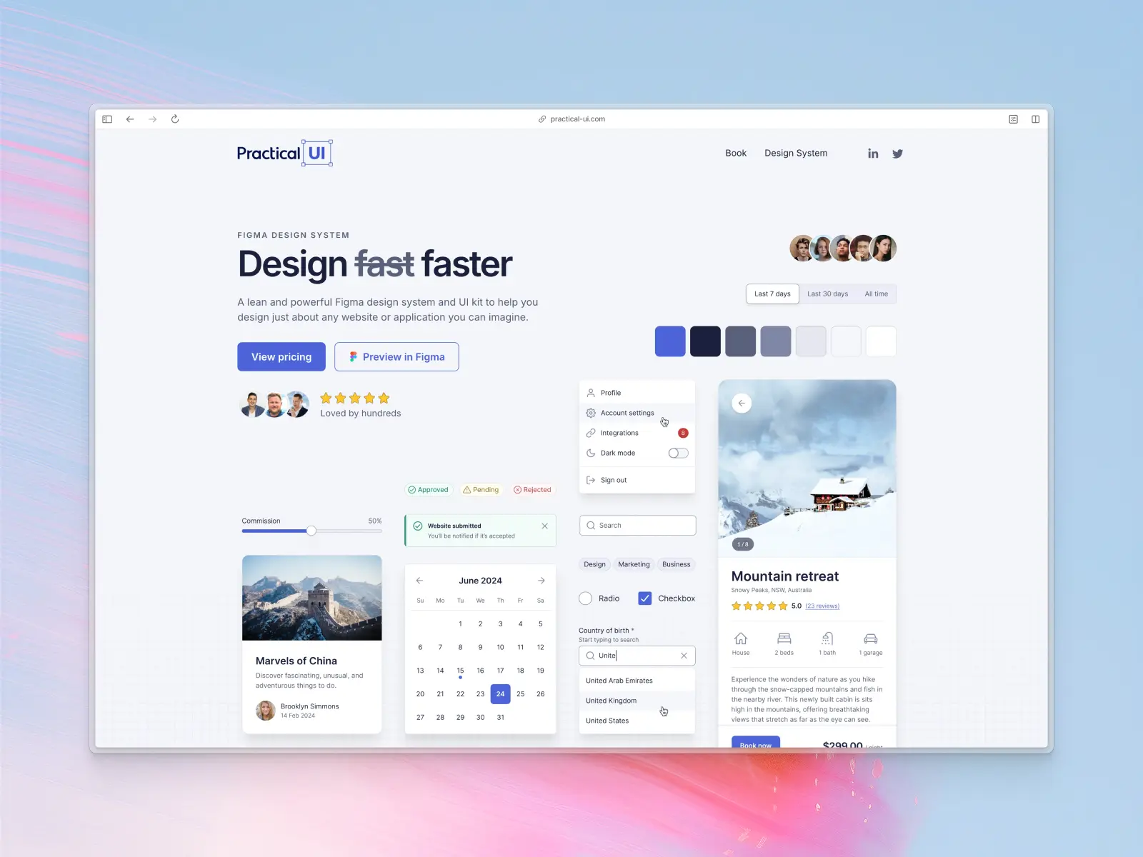 Practical UI website screenshot