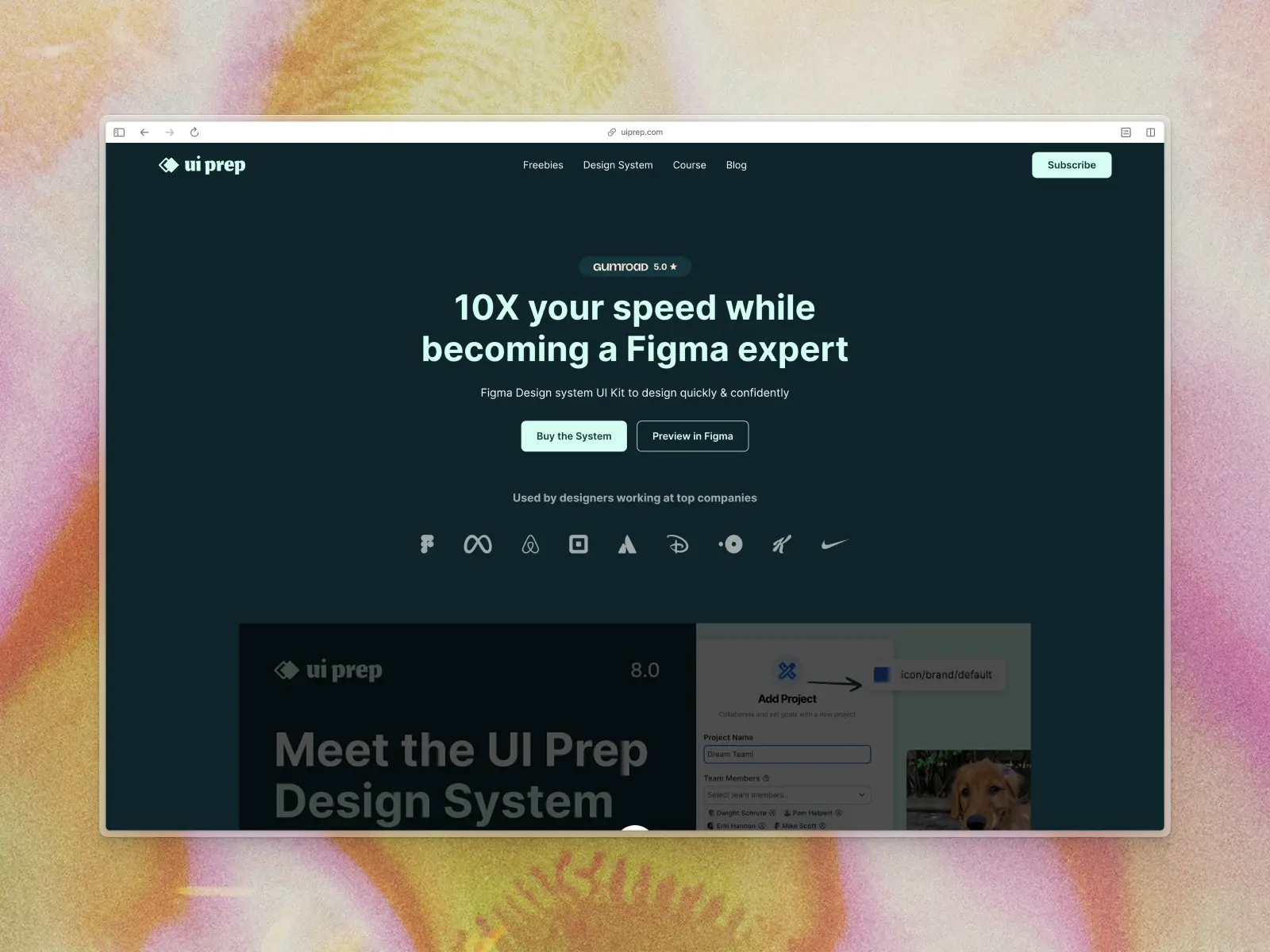 UI Prep website screenshot