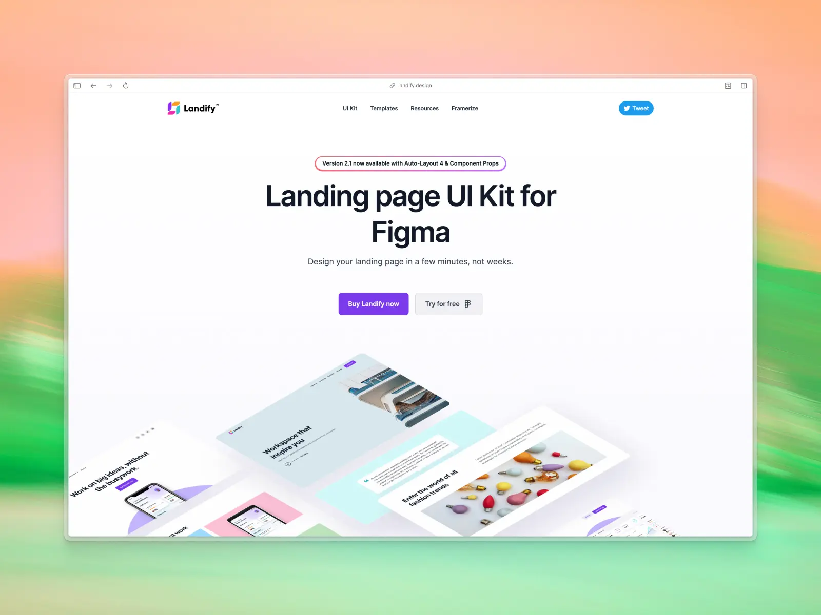 Landify website screenshot