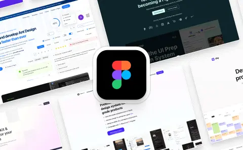 Website screenshots of some popular Figma UI kits