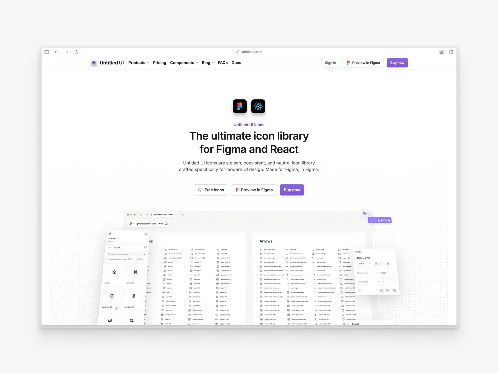 Untitled UI Icons website screenshot