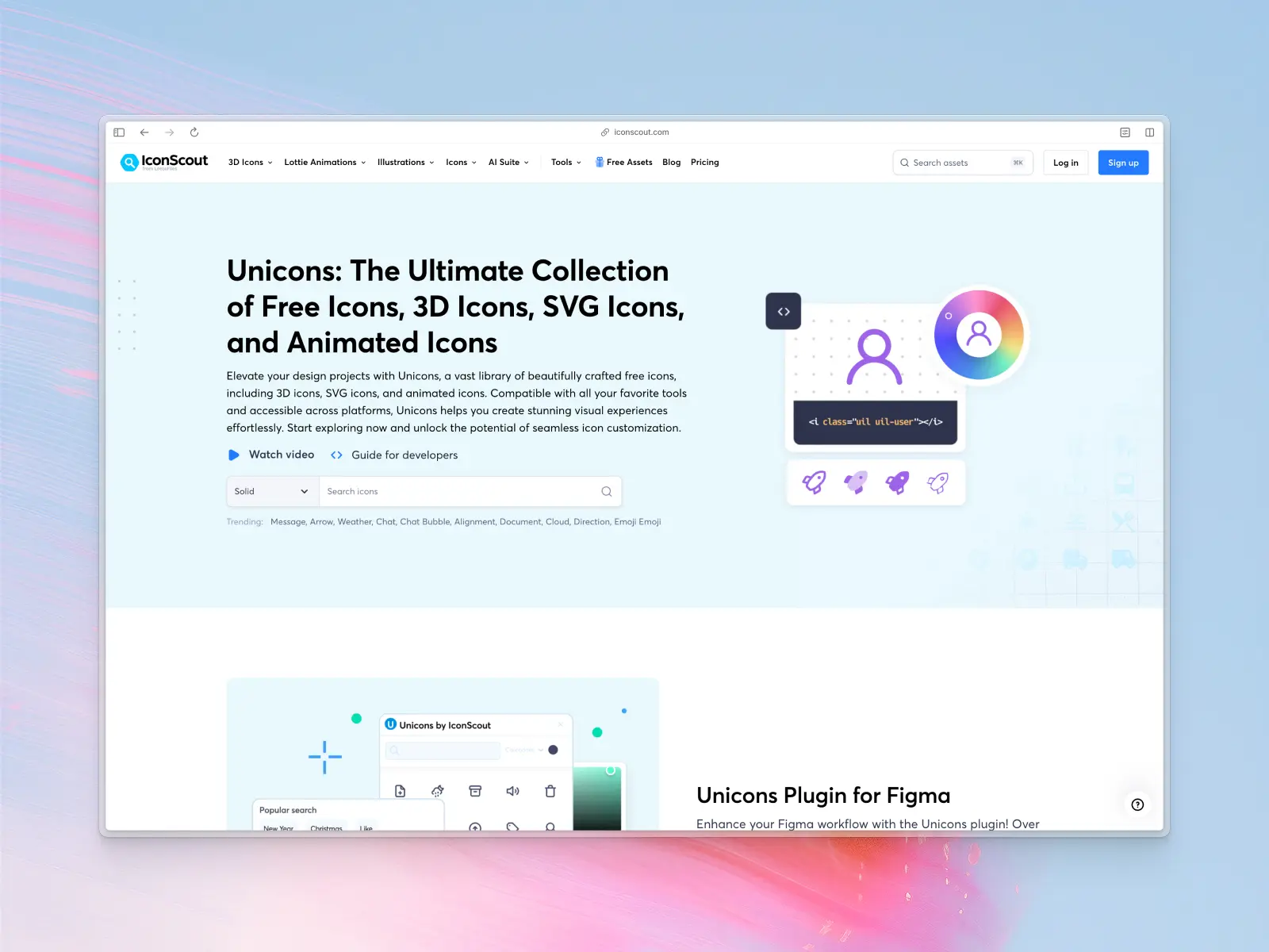 Unicons website screenshot