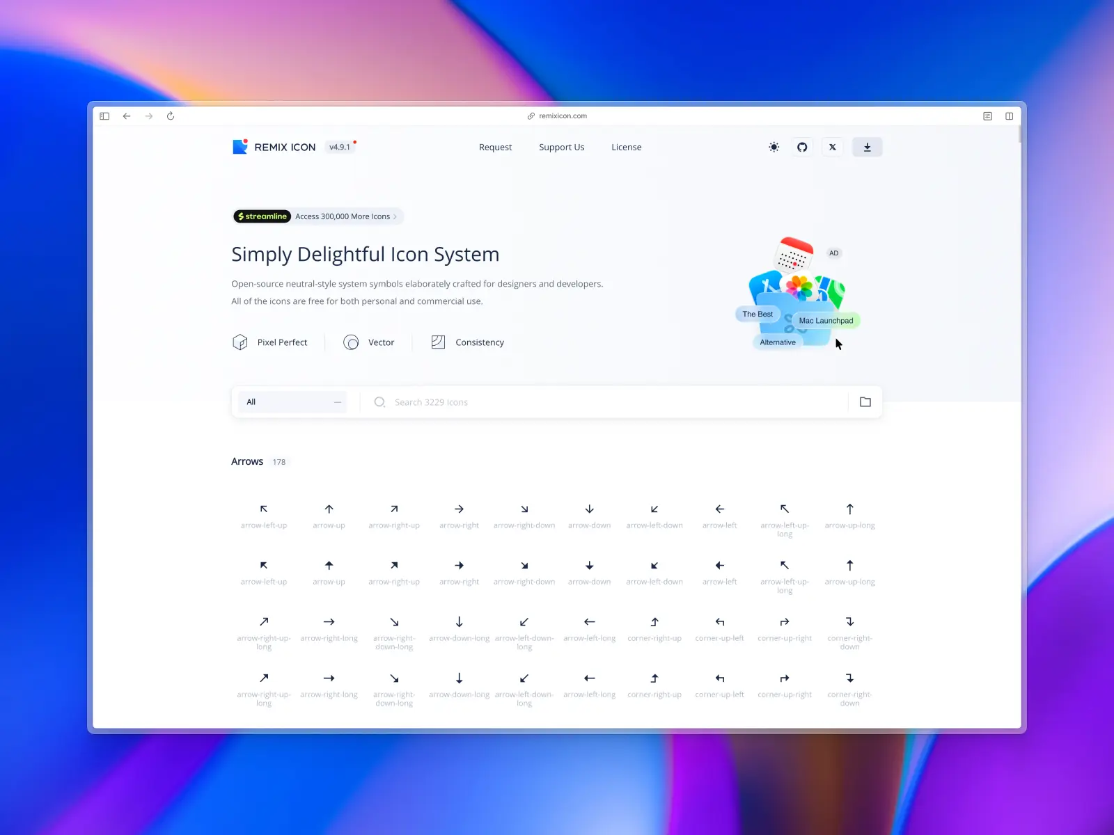 Remix Icon website screenshot