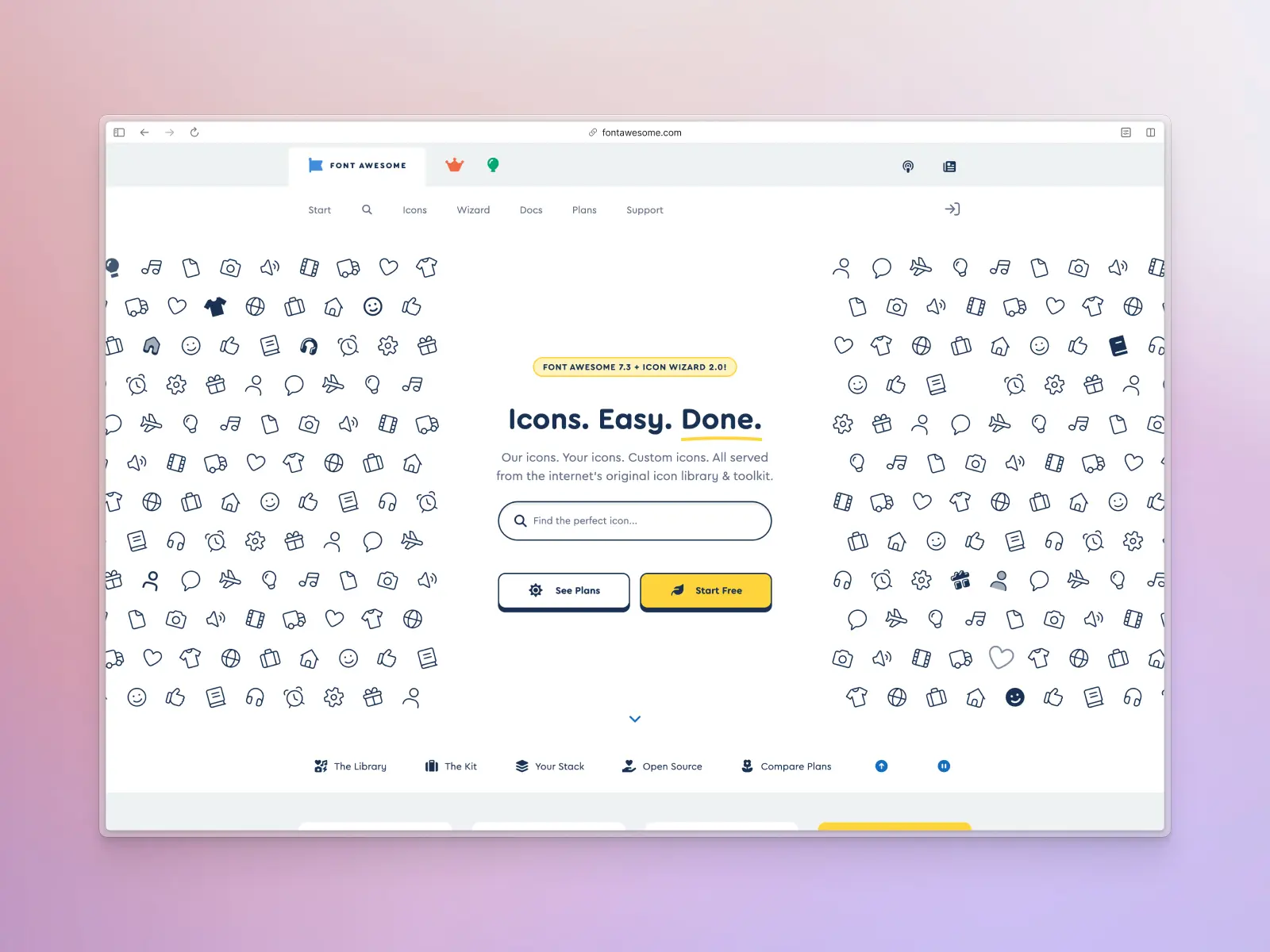 Font Awesome Icons website screenshot