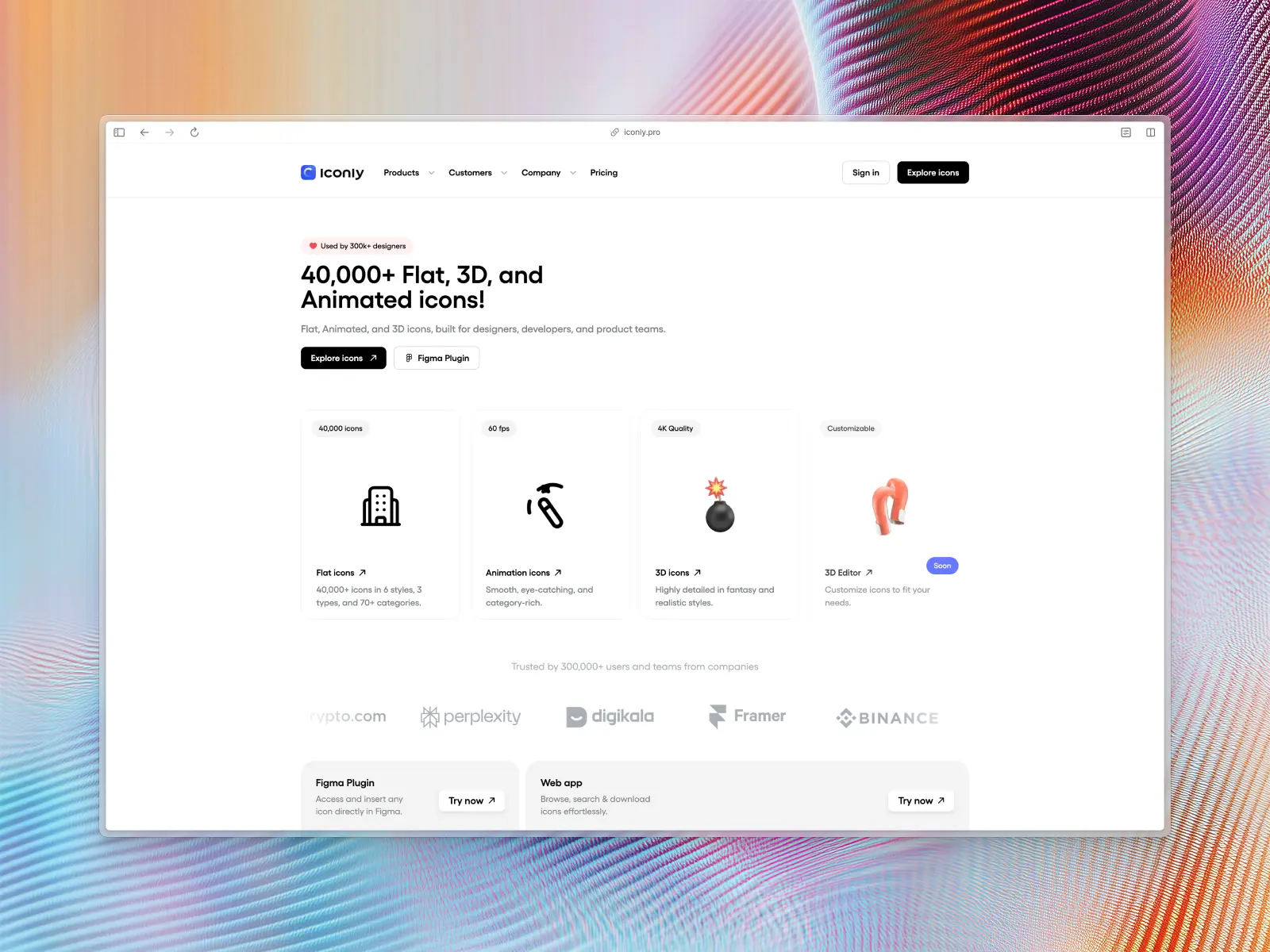 Iconly Icons website screenshot