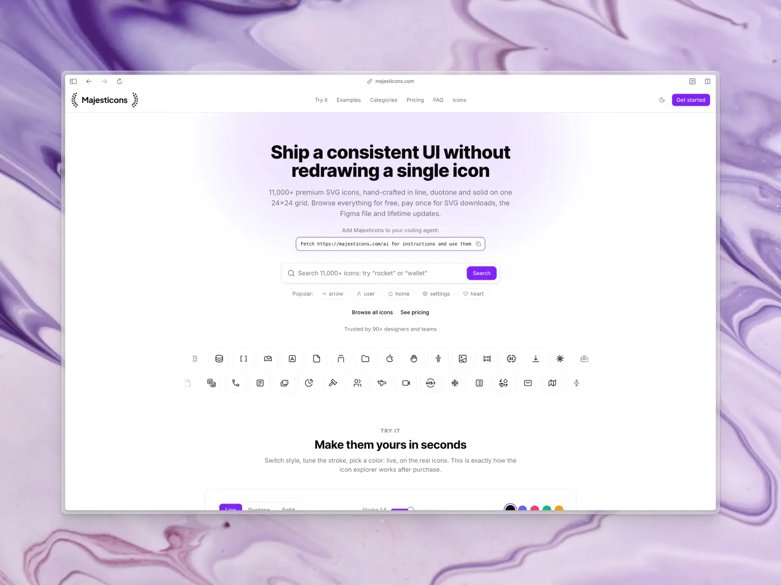 Majesticons website screenshot