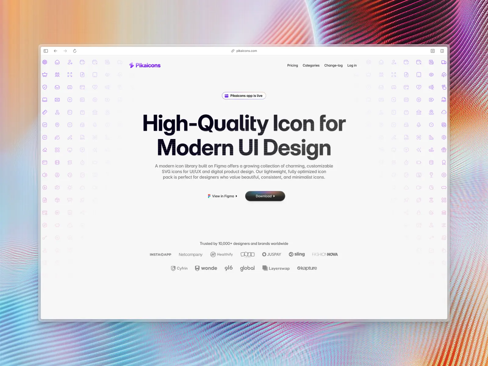 Pikaicons website screenshot