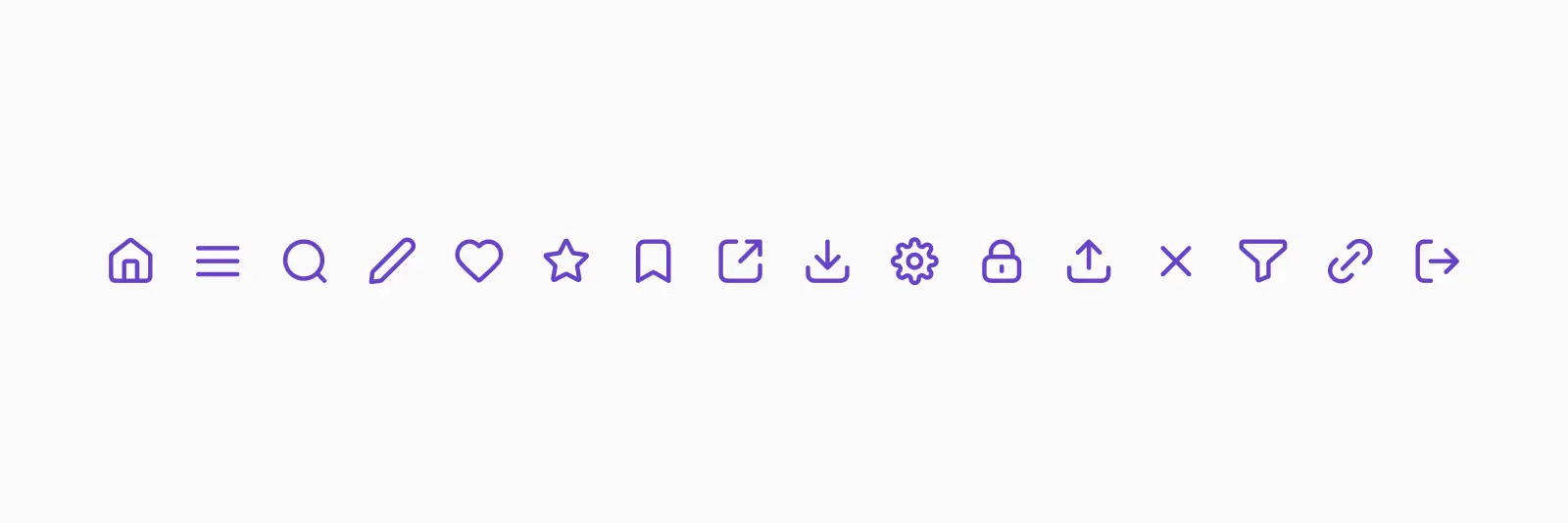 Universal icons examples