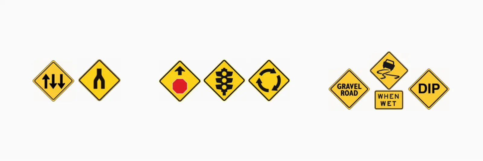 Road signs examples