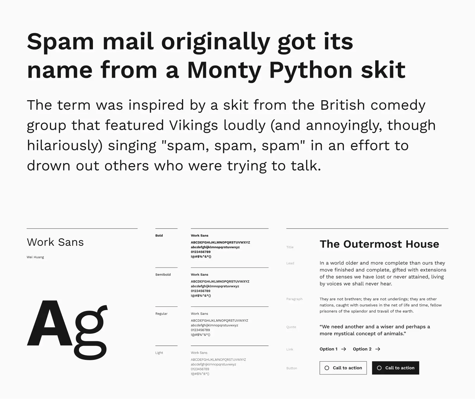 Work Sans typeface preview