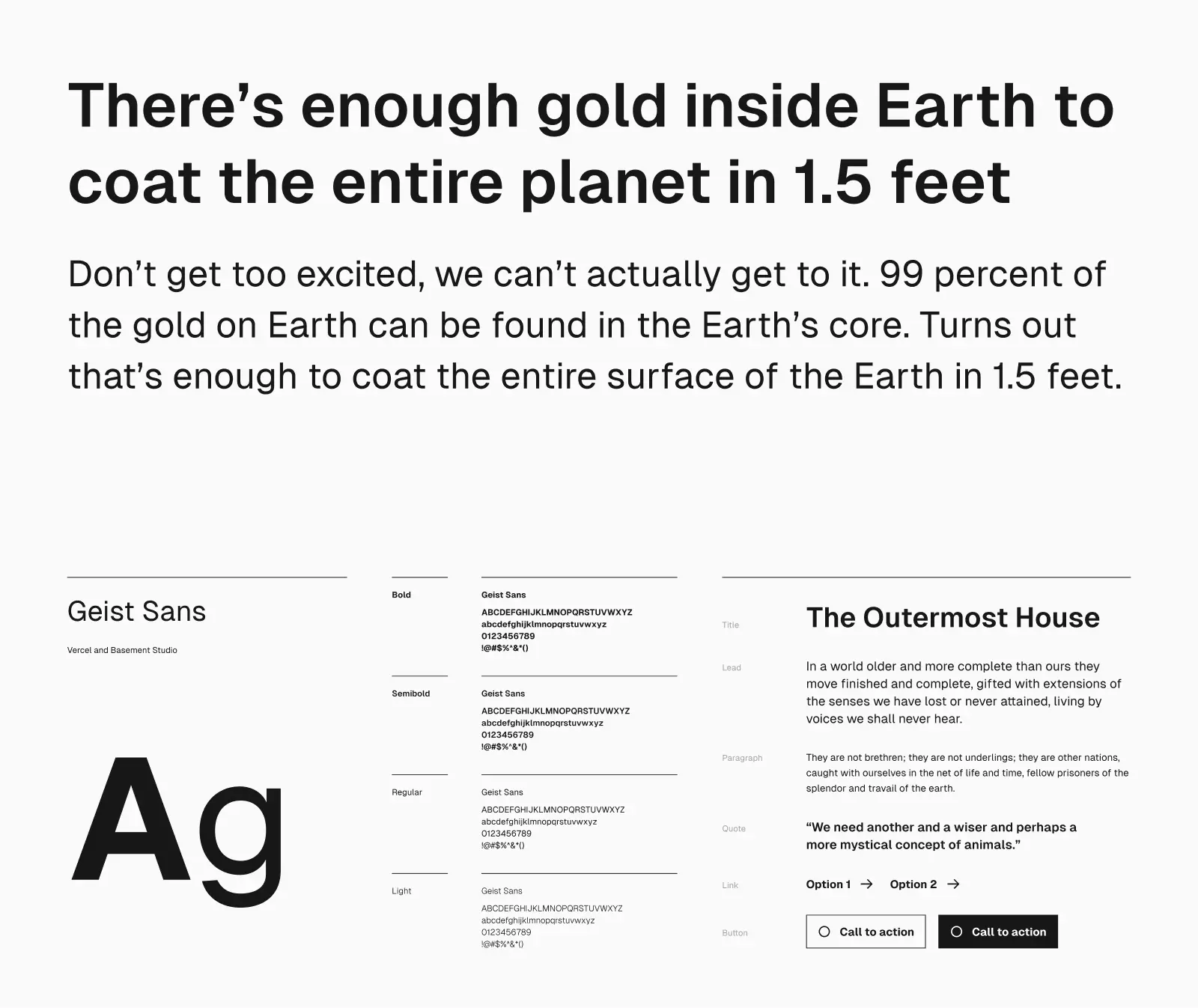 Geist Sans typeface preview