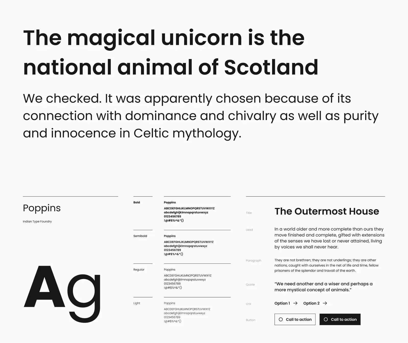 Poppins typeface preview
