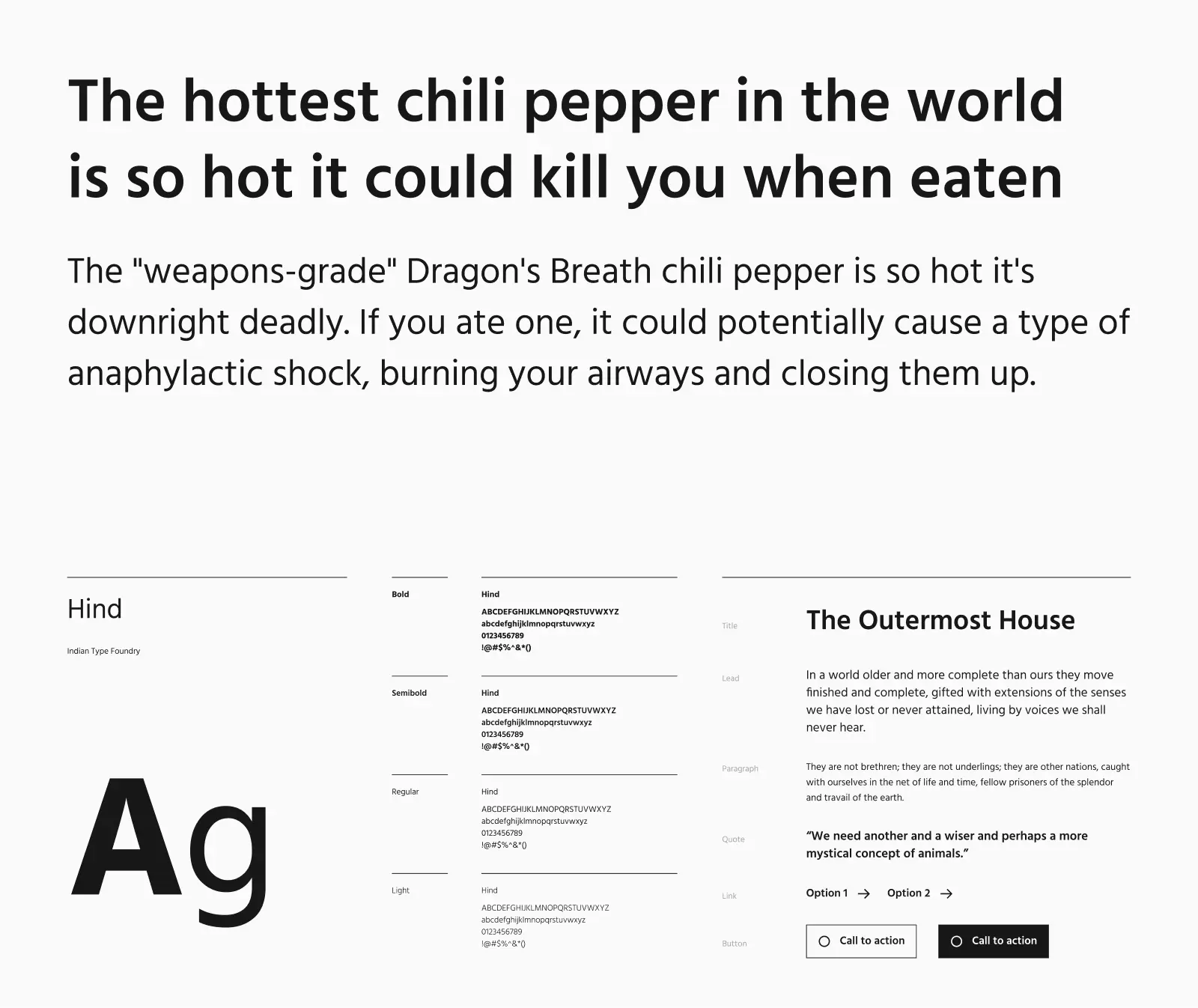 Hind typeface preview