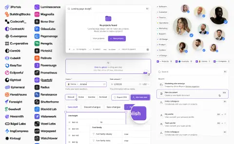A selection of UI design components from Figma
