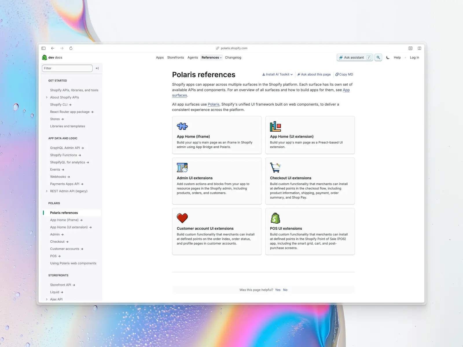 Shopify Polaris design system