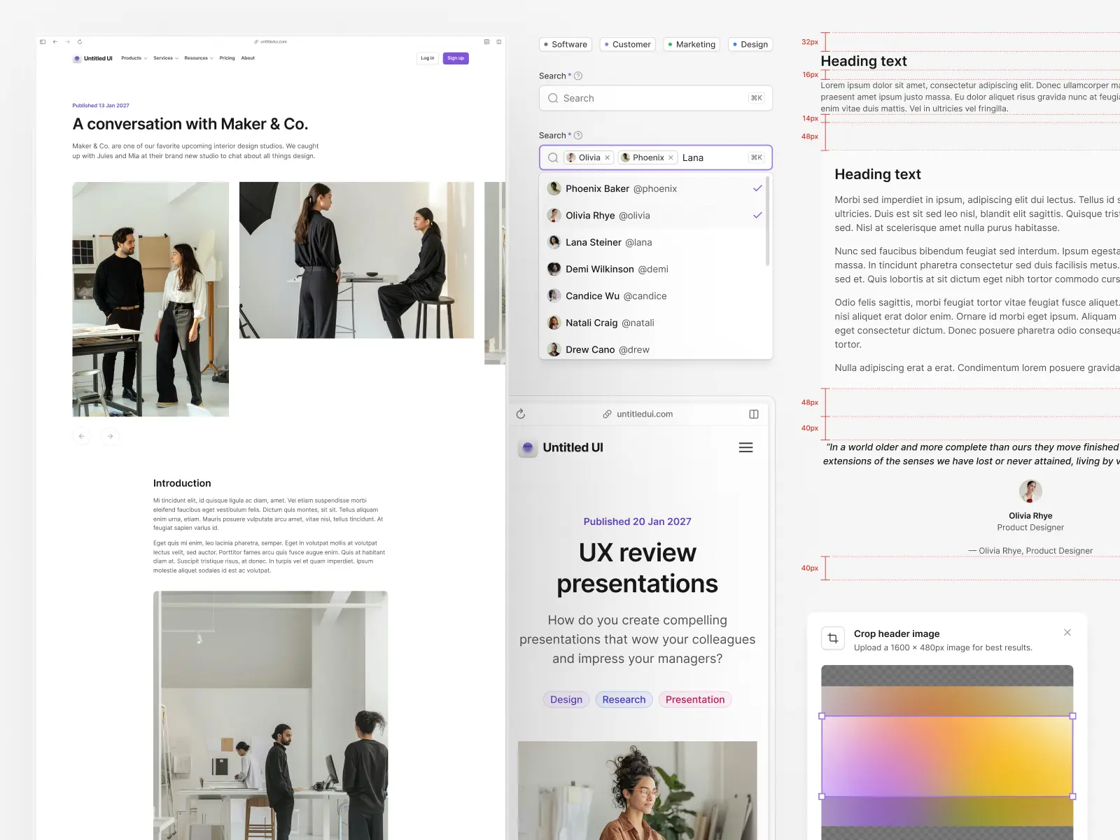Design system guidelines