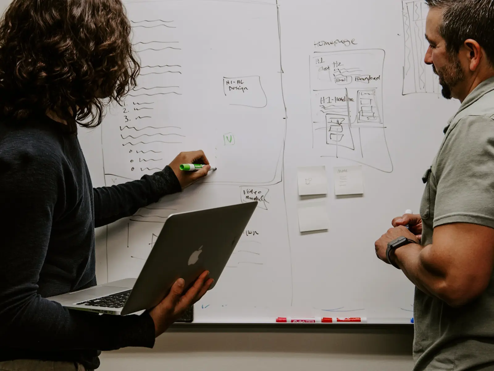 Developers on whiteboard