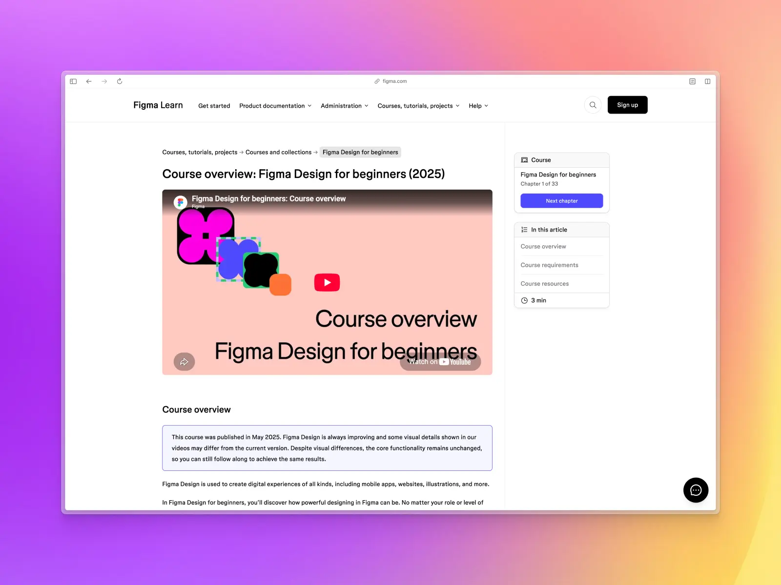 Figma Design for beginners (2025) course by Figma