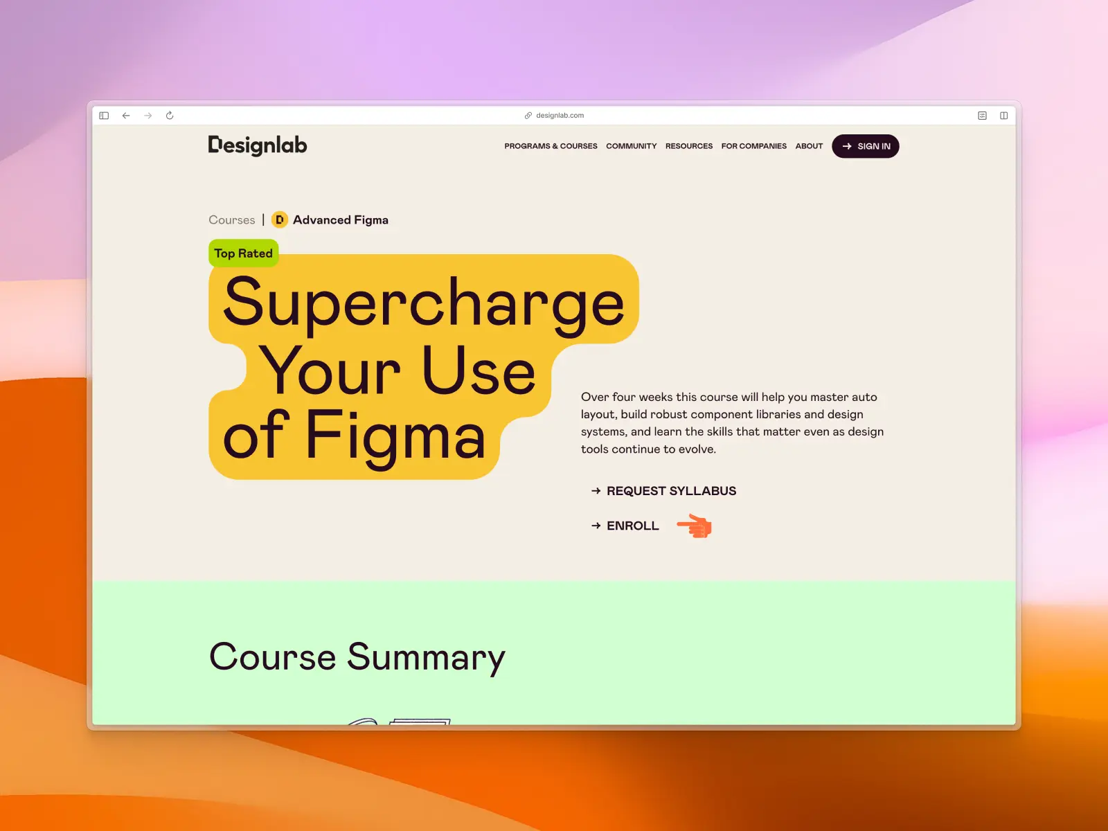 Advanced Figma course by Designlab
