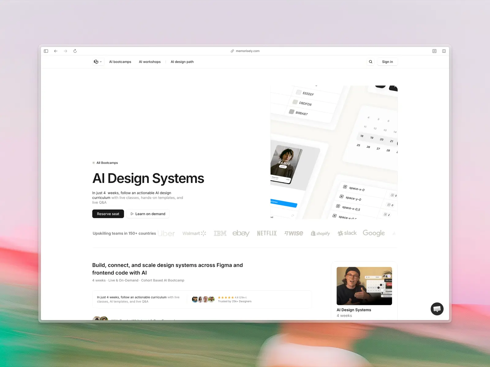 Memorisely AI Design Systems Bootcamp