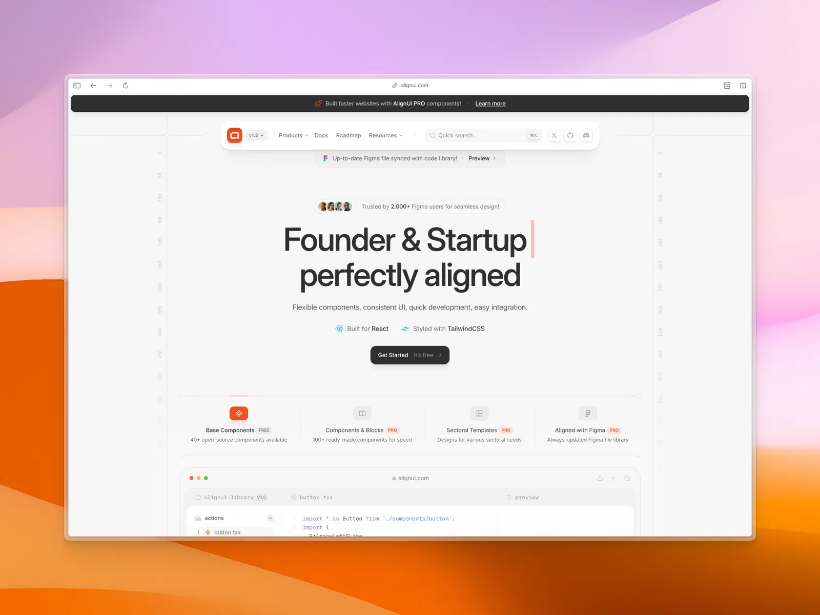 AlignUI website screenshot